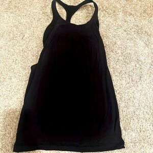 Black Lululemon tank and bra